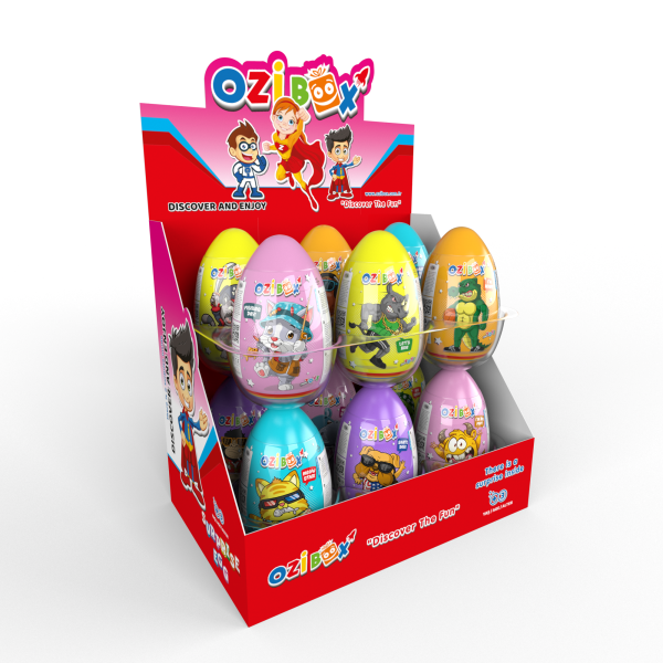 Ozibox Large  Sürpriz Yumurta 12*8 (96 Ad.) (Patlayan Şekerli)