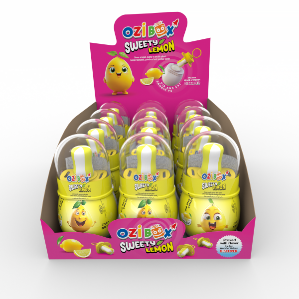 Ozibox Limon Aromalı Emzik Şeker 12*6 (72 Adet) (Aromalı Şeker)