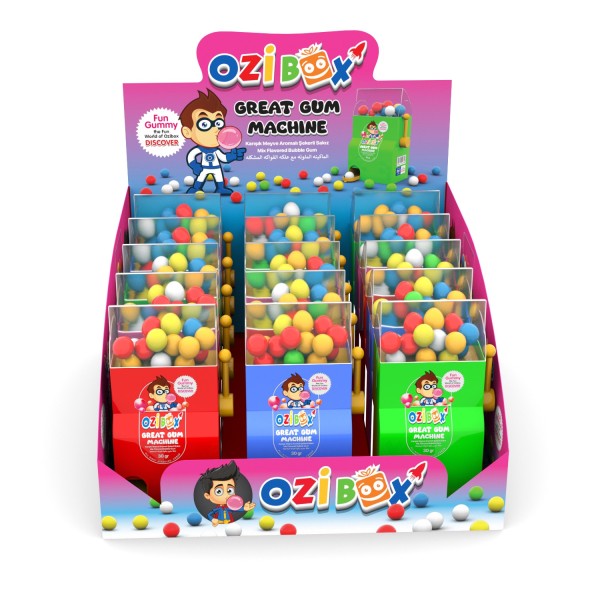 Great Gum Machine 30Gr. 15*9 (135 Adet) (Şekerli Sakız)